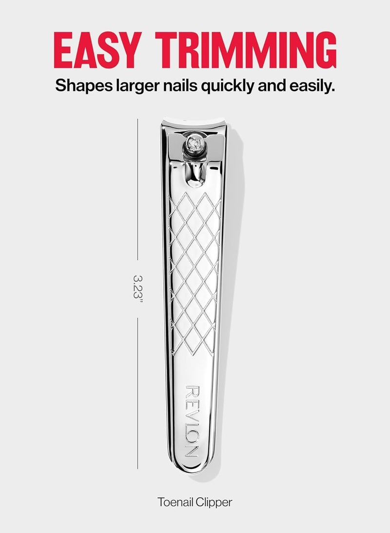 Revlon Nail Clipper, Gifts For Men & Women, Stocking Stuffers, Nail Care Tools, Curved Blade & Foldaway Nail File For Trimming & Grooming, Easy To Use (Pack Of 1) Silver - Image 4