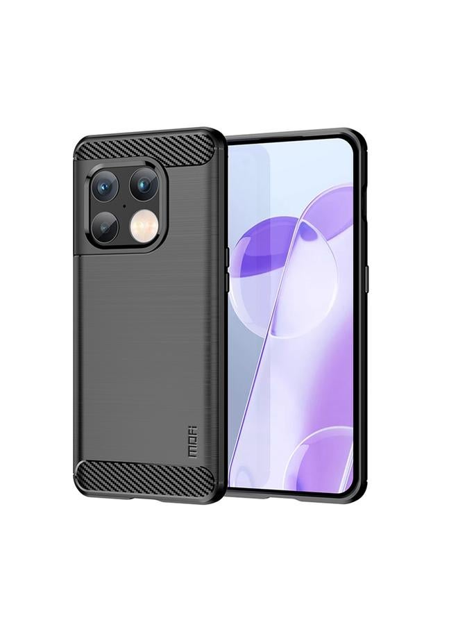 The Bros Case For OnePlus 10 Pro 5G Gentleness Brushed Carbon Fiber Soft TPU Case