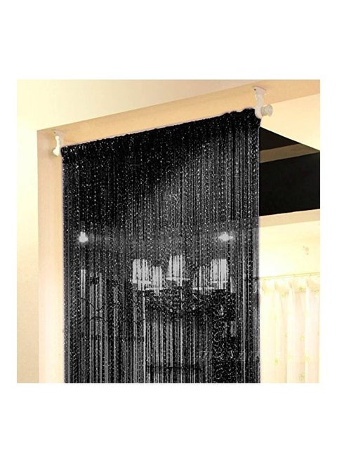 Door String Curtain Black 37x76inch