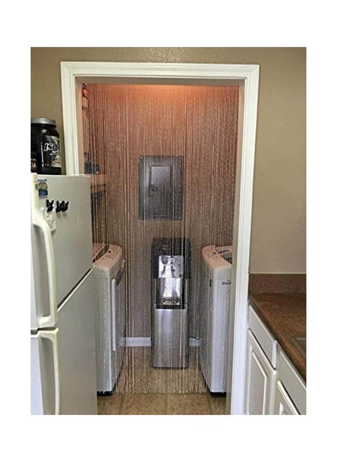Door String Curtain Black 37x76inch