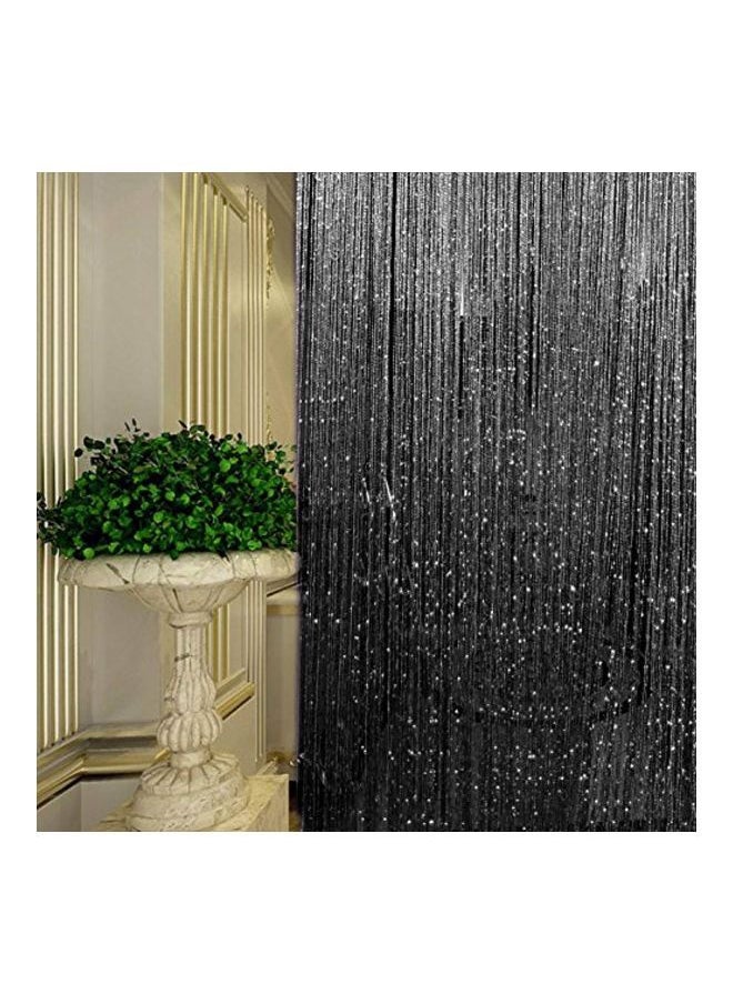 Door String Curtain Black 37x76inch