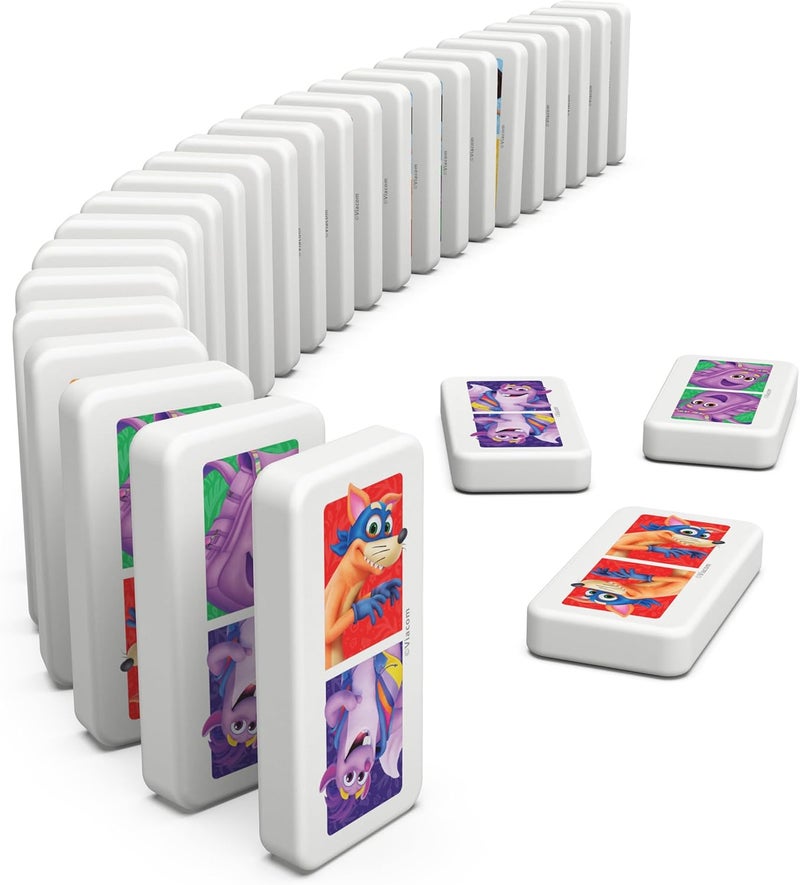 Spin Master Games Dora – Metal Box with 28 Dominoes – Explorers Characters – Board Game – Balance Game – Patience Reasoning – Storage and Transport Box – Cartoon Toy – Children's Toy 4 Years and Above - Image 4