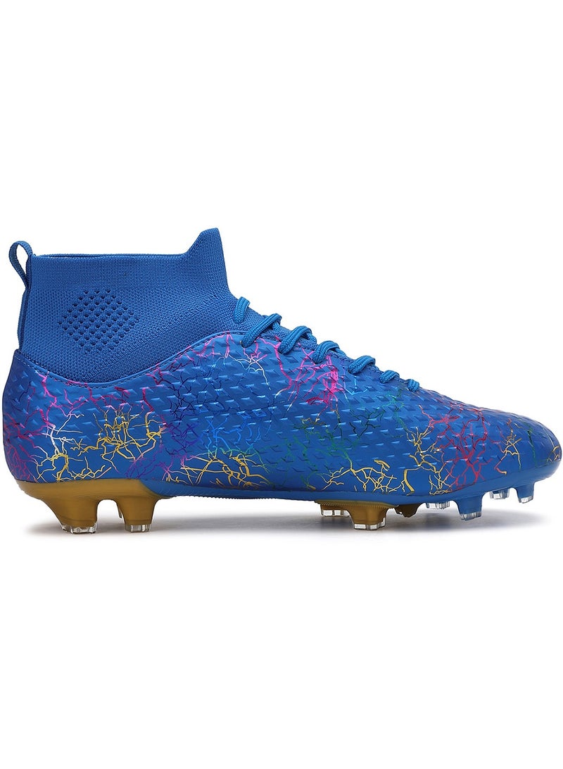 SKY WING Men and Women Soccer Shoes Adults FG Sole Soccer Cleats Elastic High-collar Knit Design Lightweight Training Football Shoes  - Image 2