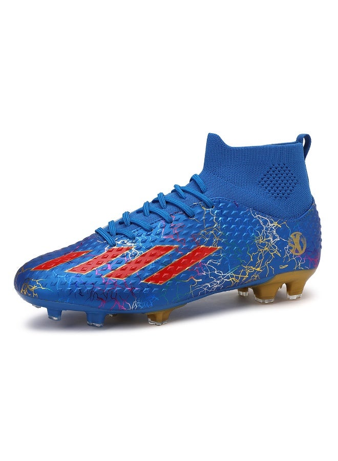 SKY WING Men and Women Soccer Shoes Adults FG Sole Soccer Cleats Elastic High-collar Knit Design Lightweight Training Football Shoes - Image 1