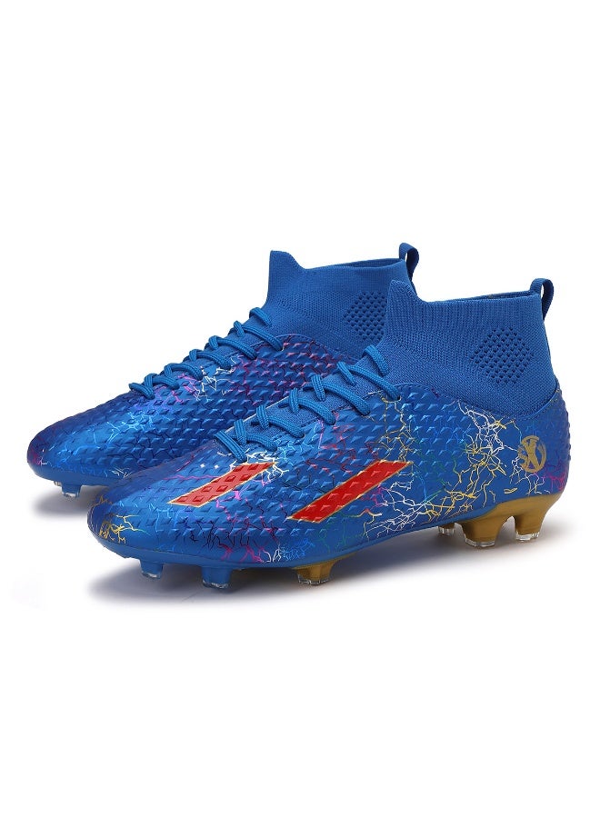 SKY WING Men and Women Soccer Shoes Adults FG Sole Soccer Cleats Elastic High-collar Knit Design Lightweight Training Football Shoes - Image 1