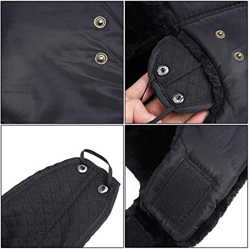 HIVER Tropper Hat Balaclavas Fleece with Thick Full Cover for Winter Dust Wind, Winter Special Multi Purpose Cap Trekking Ski Hat with Ear Flap and Ski Windproof Mask Black - Image 4