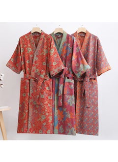 Generic Pure Cotton Double Layer Bathrobe Couples Fast Drying L No. 