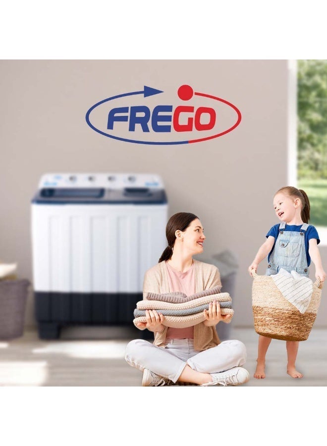 Frego 16kg Semiautomatic Twin Tub Washing Machine | Top Load | Air Dry and Timer | Multiple Washing Programmes - Image 3