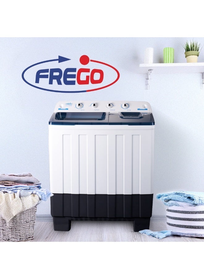 Frego 16kg Semiautomatic Twin Tub Washing Machine | Top Load | Air Dry and Timer | Multiple Washing Programmes - Image 4