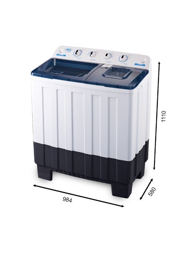 Frego 16kg Semiautomatic Twin Tub Washing Machine | Top Load | Air Dry and Timer | Multiple Washing Programmes - Image 5