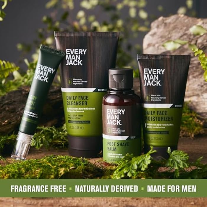 Every Man Jack Daily Face Wash & Moisturizer Bundle for Men – Hydrating Skincare Routine with Hyaluronic Acid, Niacinamide & Aloe - Image 5
