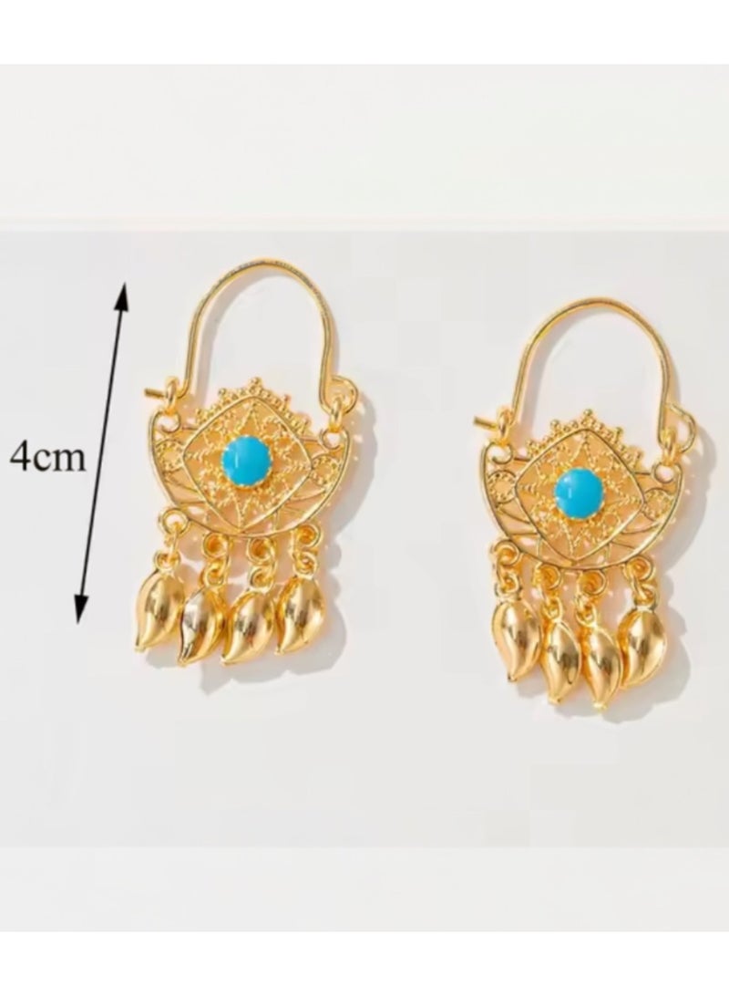 GOLDMAX Elegant 21k Gold Plated Earrings For Women - Image 5