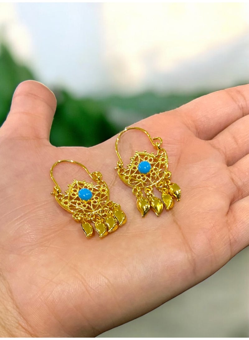 GOLDMAX Elegant 21k Gold Plated Earrings For Women - Image 2