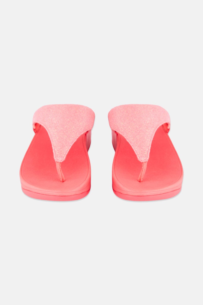 FitFlop Women Slip On Sandal, Rosy Coral - Image 4