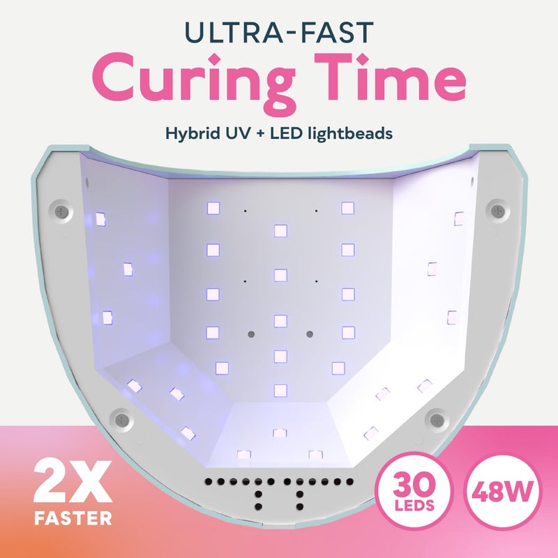 SUNUV مجفف أظافر SUNUV، ضوء UV لطلاء الأظافر الجل، مصباح UV LED احترافي مع 3 إعدادات مؤقت، أدوات فنية، مستشعر تلقائي SUNone أزرق - Image 4