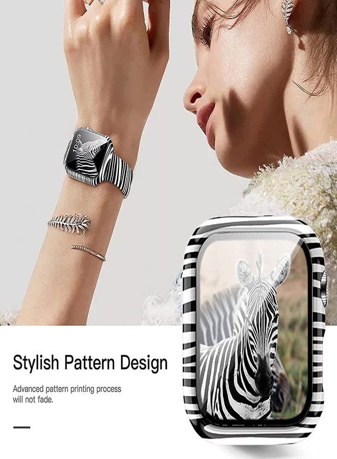 Yrzper 7 Pack Case Compatible for Apple Watch SE Series 6 5 4 3 2 44mm 40mm 42/38mm Hard PC Leopard Case with Tempered Glass Smartwatch Screen Protectors Full Protective Cover for Women(7Pack, 40mm) - Image 5