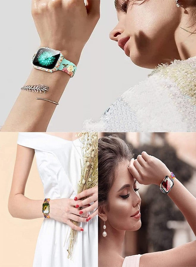 Yrzper 7 Pack Case Compatible for Apple Watch SE Series 6 5 4 3 2 44mm 40mm 42/38mm Hard PC Leopard Case with Tempered Glass Smartwatch Screen Protectors Full Protective Cover for Women(7Pack, 40mm) - Image 4