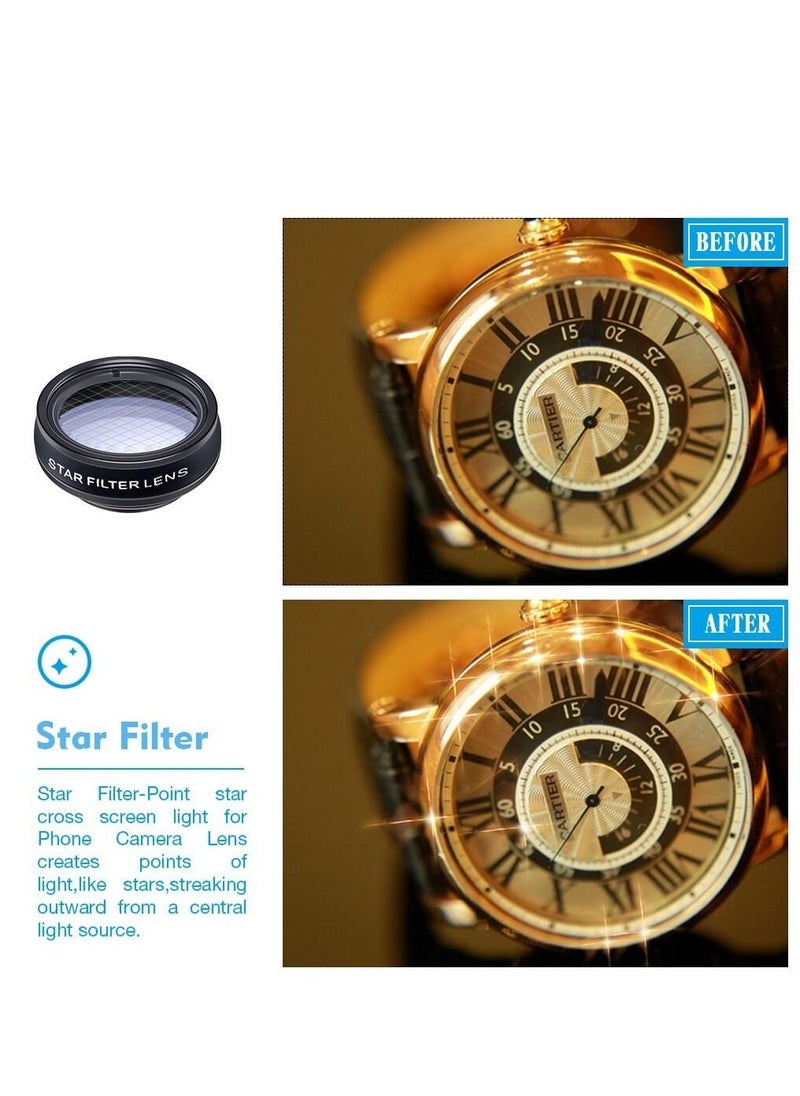 Generic 10 in 1 Phone camera Lens Kit Fisheye Wide Angle macro CPL Filter Kaleidoscope and 2X telescope for smartphone  - Image 4