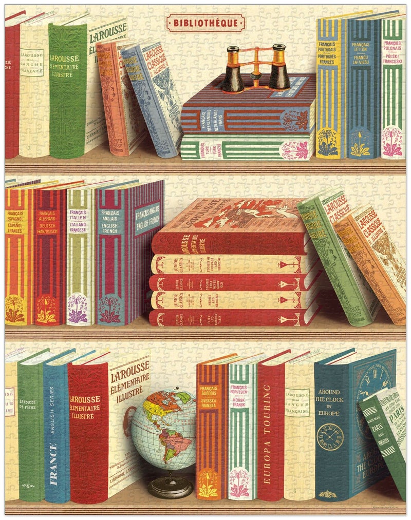 CAVANILLI & CO. Cavallini 1000 Piece Puzzle, Library Books (PZL/Book) - Image 2