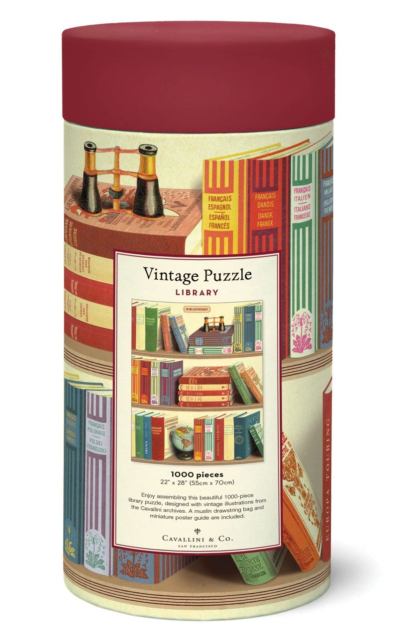 CAVANILLI & CO. Cavallini 1000 Piece Puzzle, Library Books (PZL/Book) - Image 3