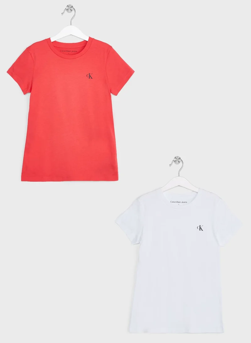 Calvin Klein Jeans Kids 2 Pack Monogram T-Shirt