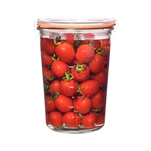 PYVYLO Glass Sourdough Starter Jar,27oz Wide Mouth Jars for Sourdough Starter,Airtight Food Storage Containers with Glass Lid for Bread Baking Supplies - Image 2