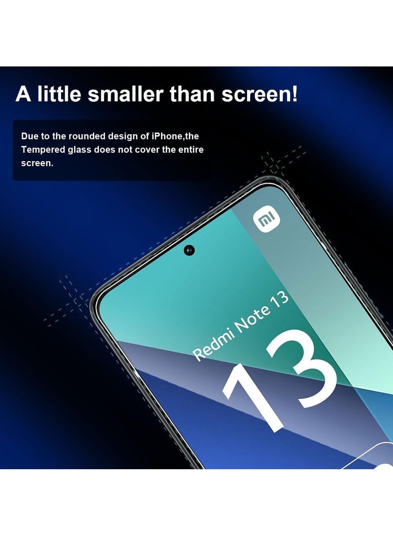تي دبليو إي جي جي أو أن واقي شاشة ريدمي نوت 13/نوت 13 برو، واقي شاشة من الزجاج المقوى لهاتف ريدمي نوت 13/نوت 13 برو 6.67 بوصة شفاف - Image 3