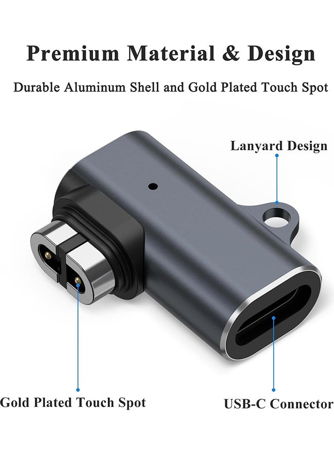 دبليو أف أف أو محول شاحن مغناطيسي USB C مزدوج - محول شحن سماعات الرأس - محول كابل شحن Type C متوافق مع Shokz Aeropex، OpenRun، OpenRun Pro، OpenRun Mini، OpenRun Air، OpenComm 2/UC - مع حبل تعليق - Image 3