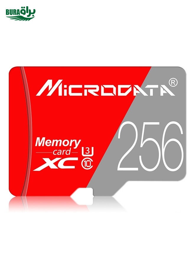 BURAQ MICRODATA 256GB Class10 Red and Grey TF(Micro SD) Memory Card  - Image 2