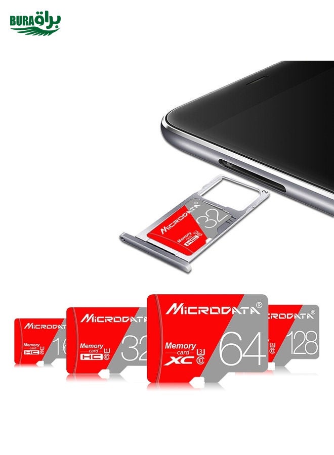 BURAQ MICRODATA 256GB Class10 Red and Grey TF(Micro SD) Memory Card  - Image 3