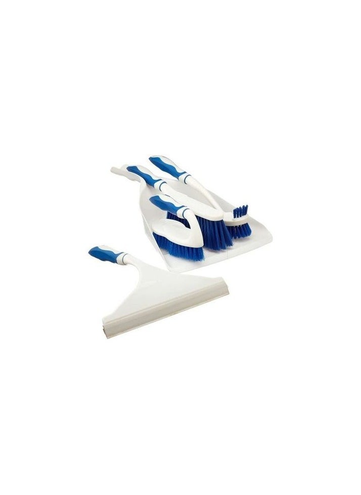 Generic - Cleaning set (3 different types of brush + dustpan + mop) - 5 pieces - Color may vary. - Image 1