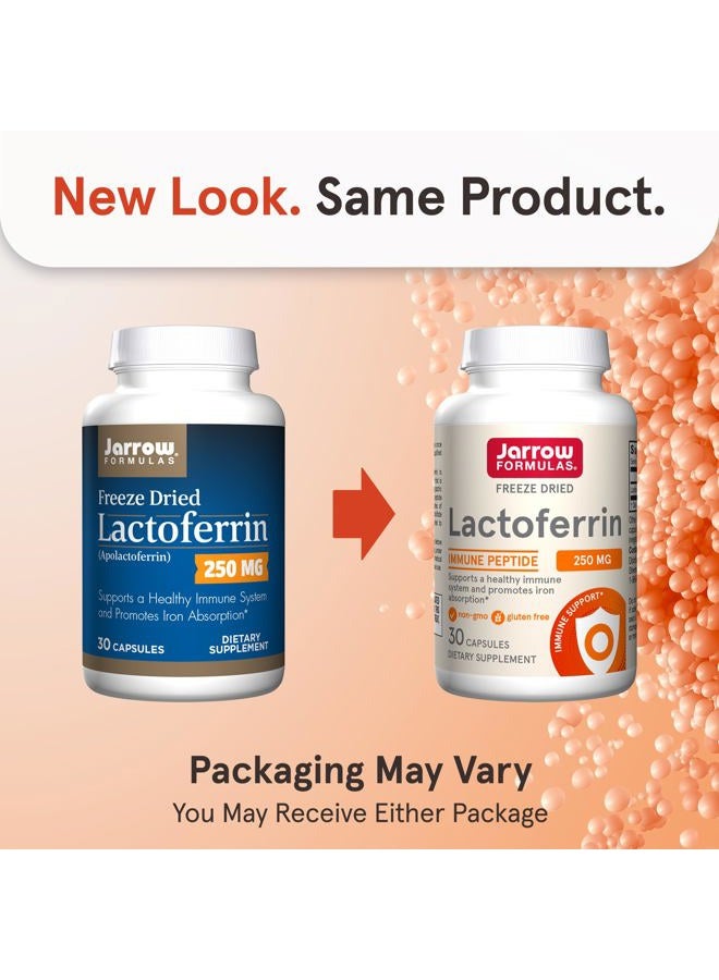 jarrow formulas Lactoferrin 250 mg - Immune-Supporting Glycoprotein - For Healthy Immune System Support & Iron Absorption - Freeze Dried - Gluten Free - Non-GMO - 30 Capsules (Servings) - Image 2