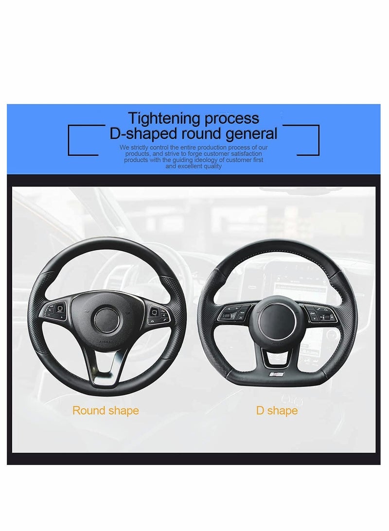 Excefore Car Steering Wheel Cover, Elastic, Breathable Anti-Slip, Universal 15 inch, Steering Wheel Cover for Men Women (Black/Red) - Image 5