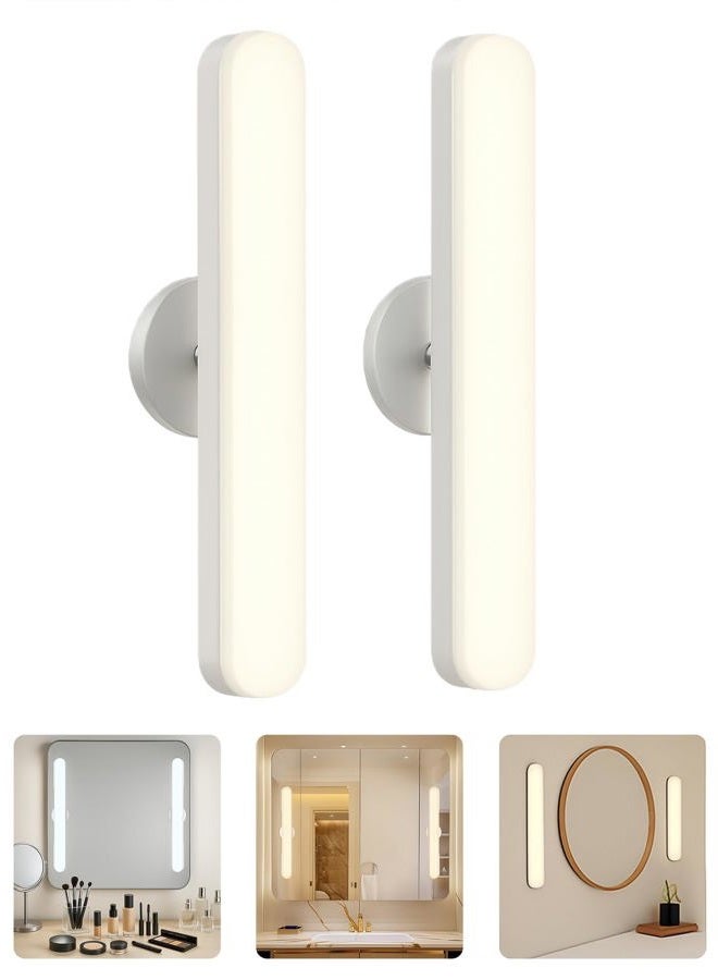 cambk Set of 2 Wireless Vanity Makeup Lights for Mirror, Rechargeable LED Stick On Light Bar for Bathroom Mirror with 3 CCT&Dimmable, Elegant Cordless Lighting Chritsmas Holiday Gifts for Women - Image 1
