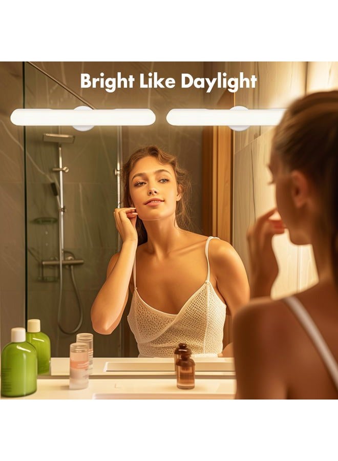 cambk Set of 2 Wireless Vanity Makeup Lights for Mirror, Rechargeable LED Stick On Light Bar for Bathroom Mirror with 3 CCT&Dimmable, Elegant Cordless Lighting Chritsmas Holiday Gifts for Women - Image 2