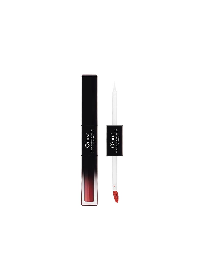 Me Now Dual Ended Longwearing Matte Liquid Lipgloss 02 Carrot Red  - Image 1