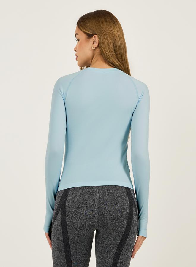 Styli Seamless Thumbhole Detail Long Sleeves Top  - Image 4