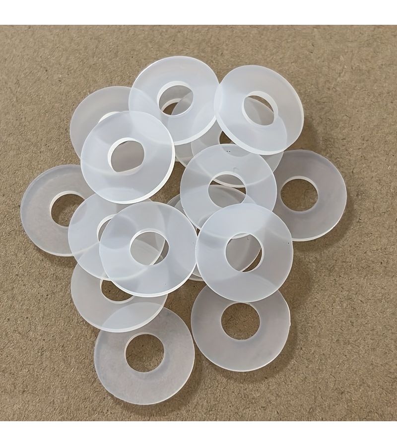 White Silicone Gaskets 24 Pcs 15x6x2mm Thickened Pipe Seals Screw Ring Washers Home Accessories - Image 1