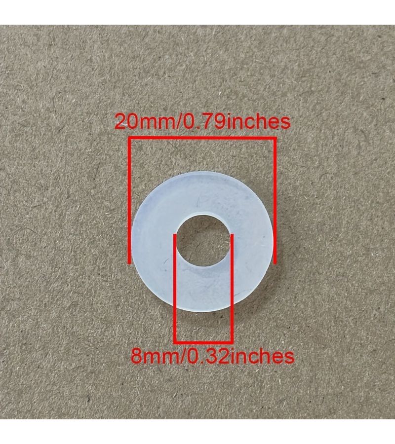 White Silicone Gaskets 24 Pcs 15x6x2mm Thickened Pipe Seals Screw Ring Washers Home Accessories - Image 2