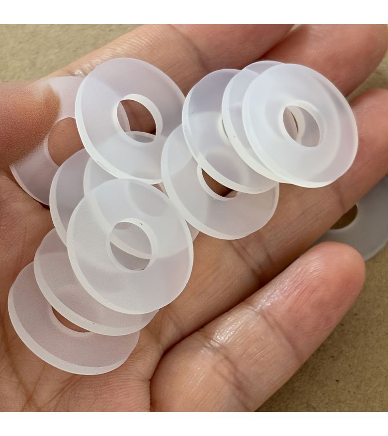 White Silicone Gaskets 24 Pcs 15x6x2mm Thickened Pipe Seals Screw Ring Washers Home Accessories - Image 5