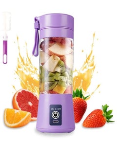Portable Blender Cup,Electric USB Juicer Blender,Mini Blender Portable Blender For Shakes and Smoothies, Juice,380ml, Six Blades Great for Mixing