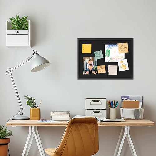 DAHAPYBOO Cork Board with Linen Black,Bulletin Board 23"x17", Corkboards for Office Home School Message Board or Vision Board Decoration. - Image 5