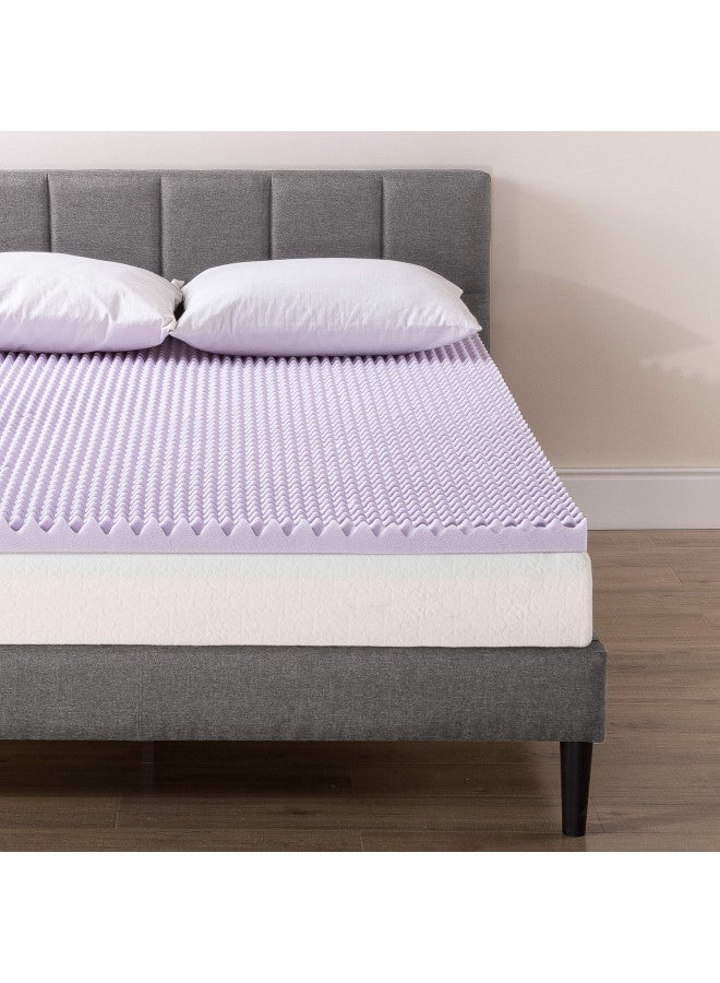Best Price Mattress Best Price Mattress 2 Inch Egg Crate Memory Foam Mattress Topper with Soothing Lavender Infusion, CertiPUR-US Certified, Twin  - Image 3