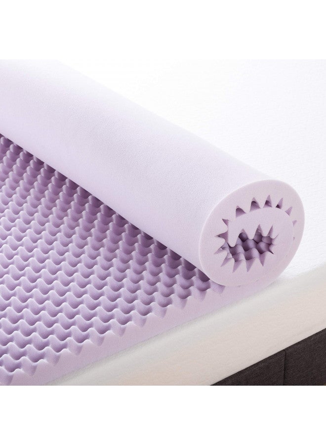 Best Price Mattress Best Price Mattress 2 Inch Egg Crate Memory Foam Mattress Topper with Soothing Lavender Infusion, CertiPUR-US Certified, Twin  - Image 5
