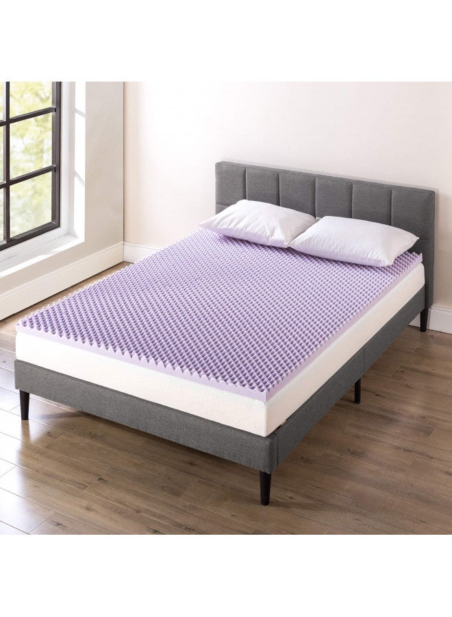 Best Price Mattress Best Price Mattress 2 Inch Egg Crate Memory Foam Mattress Topper with Soothing Lavender Infusion, CertiPUR-US Certified, Twin  - Image 2