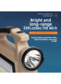 Generic Solar Satchel Lamp Multi-functional Waterproof Power Bank Outdoor Searchlight Camping Style Bright Flashlight-Color:【2209-3】blue Model-solar Charging  - Image 4
