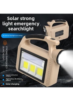 Generic Solar Satchel Lamp Multi-functional Waterproof Power Bank Outdoor Searchlight Camping Style Bright Flashlight-Color:【2209-3】blue Model-solar Charging  - Image 3