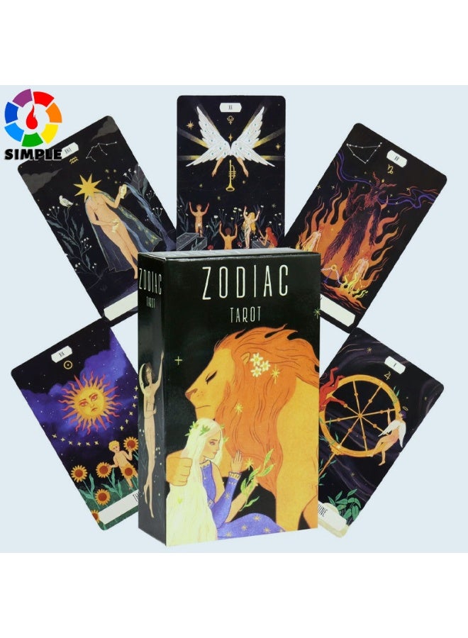 NIBEMINENT بطاقات التاروت الصينية الاثني عشر وبطاقات نصوص العظام للألعاب والترفيه - Image 1