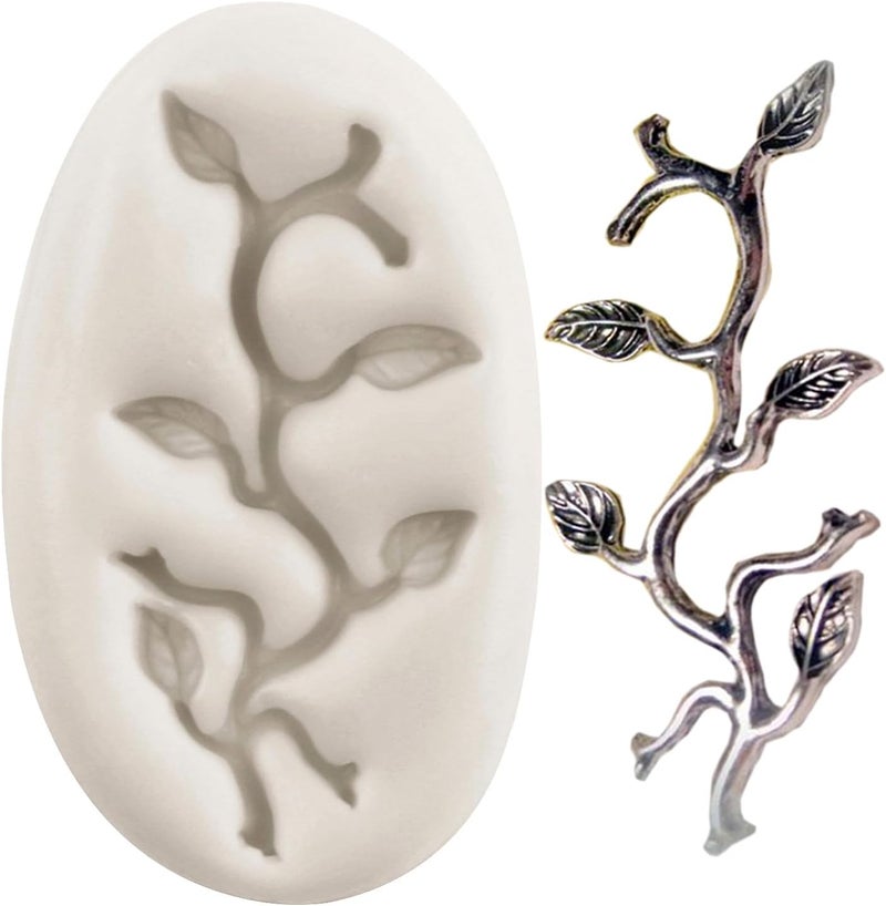 MINFEIDMS Tree Branch Silicone Mold Twig Branch Fondant Molds For Cake Decorating Cupcake Topper Candy Chocolate Gum Paste Polymer Clay - Image 1