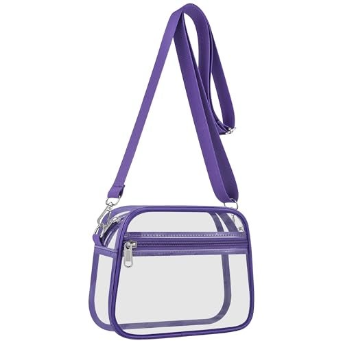 USPECLARE Clear Bag for Stadium Events Clear Sports Fan Handbags Purses with Adjustbale Strap for Concerts Festivals Game Day - Image 1